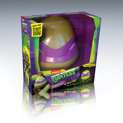 3D Teenage Mutant Ninja Turtle Donatello Wall Light Boxed