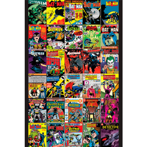 DC Comics Batman Comic Covers Framed Wall Art