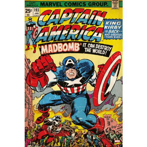 Marvel Captain America Comic Cover Framed Wall Art