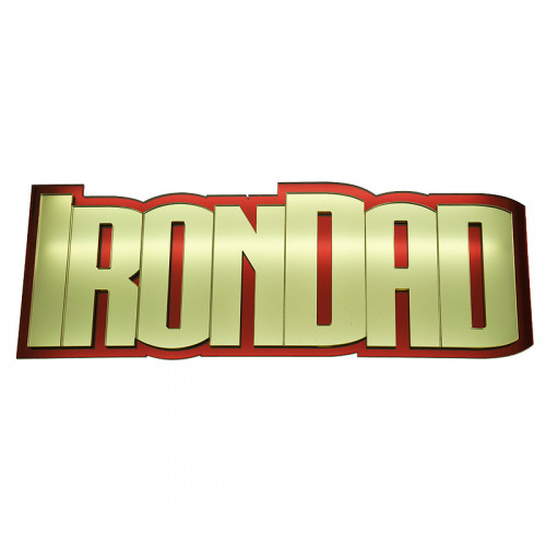 Iron Dad Mirrored Sign Front