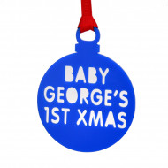 Personalised Christmas Bauble Blue