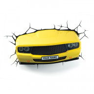 3D Yellow Muscle Car Wall Light