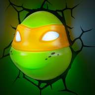 3D Teenage Mutant Ninja Turtle Michaelangelo Wall Light