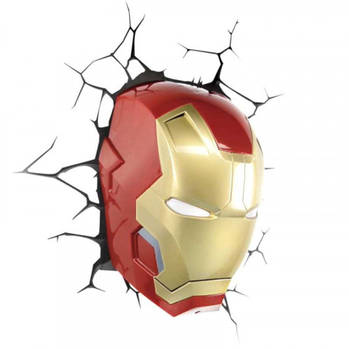 Marvel Iron Man Mask 3d Led Wall Light, Superhero Wall Lights Uk